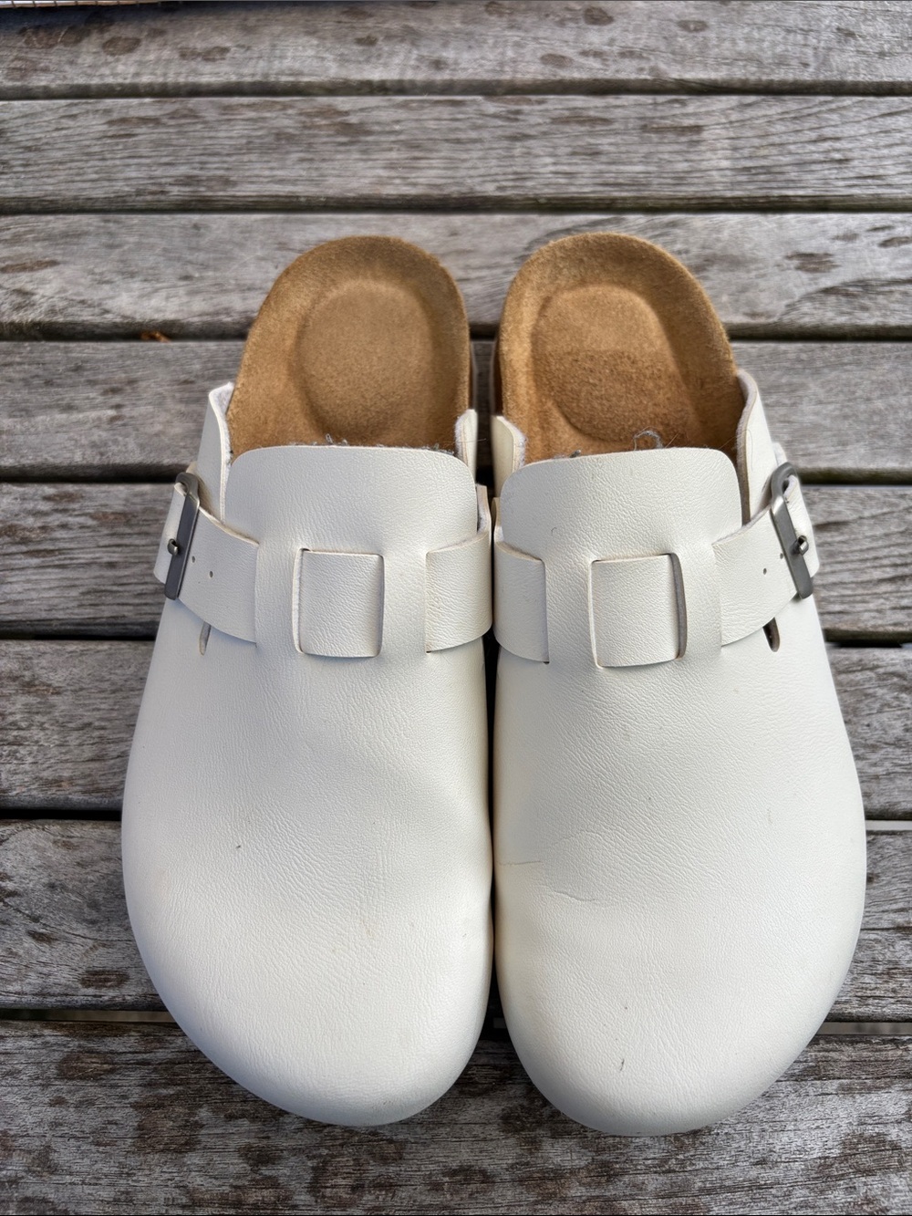 White Comfort Clogs / Mule Sandals – Women’s 7.5 - Picture 2 of 6